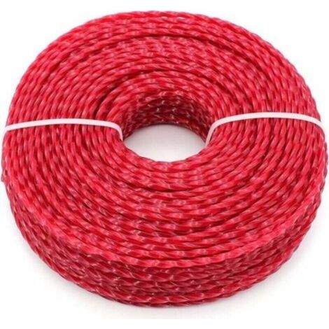 Fil Coupe Bordure Universel, Ligne de Trimmer Strimmer en Nylon 3.0 mm, Fil en Nylon Débroussailleuse Robuste pour Bosse Tête Tondeuse À Gazon de Jardinage (Twist, 3mmx15m) (1/5)