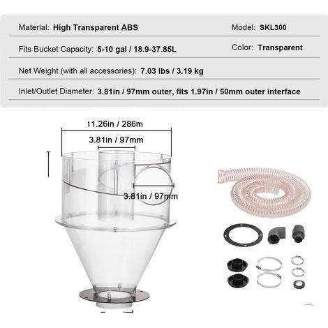 Staubabscheider, einfache Renovierung, hochwertiges Material, 4,0 Zoll (1/2)