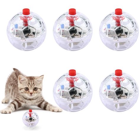 Balle de chasse aux fantômes, balles lumineuses et interactives pour chats et chiens d'intérieur, jouet de poursuite et de divertissement