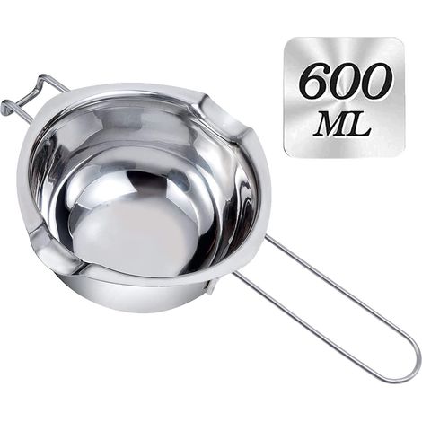 Fusion Bowl 600 ml, 304 Stainless Steel Bain-Marie for Chocolate, Sugar, Kitchen Tool, Butter, Cheese and Candles (1/5)