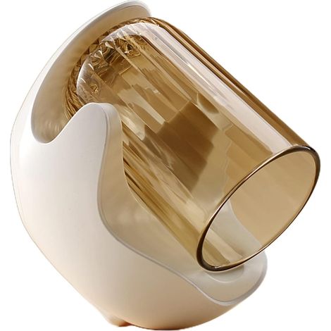 Soporte para cepillos de dientes con vaso, vaso magnético sencillo para enjuague bucal, soporte para cepillos de dientes de pared (1/5)