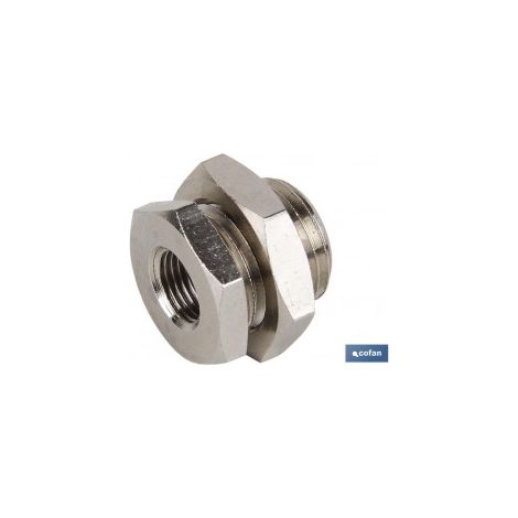 Passatubi in ottone nichelato R-3/8 M-26x1,5 per connessioni elettriche