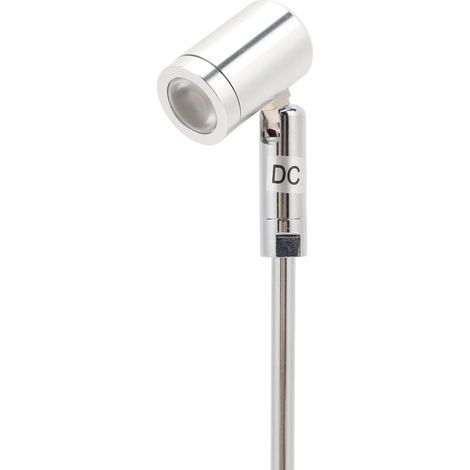 Ortviai Projecteur LED orientable 12 V CC pour vitrine et bijoux – Aluminium, 1 W, lumière chaude (1/5)