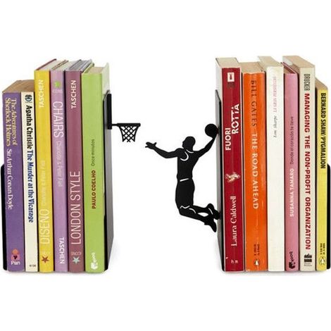 serre-livres balvi slam dunk métal noir 10x13x17 cm