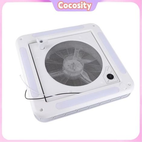 Ventilateur de toit pour camping-car - COCOSITY - 360x360 mm - 12V - 10 pâles - Entrée et sortie d'air (1/5)