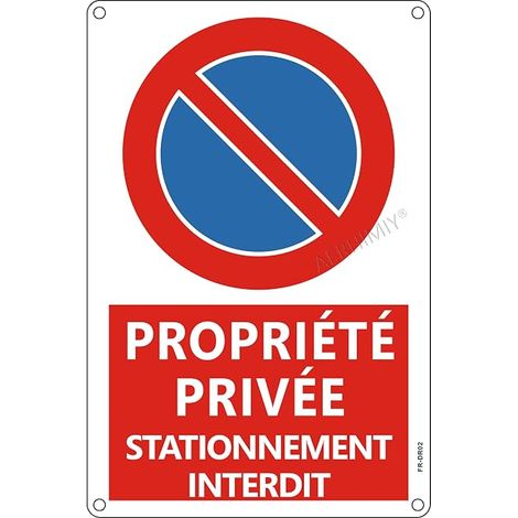 Parking Sign Private Property Reflective Aluminium 20 x 30 cm Metal Sign - Waterproof, With Drilled Holes (1/5)