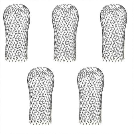 Lot de 5 protège-gouttières réglables en aluminium de 8,9 cm (3,5 pouces) - Filtre à feuilles extensible, protection de gouttière robuste (1/5)