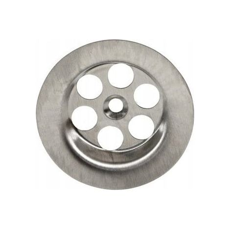 Colador de sifón metálico para fregadero de 69 mm, color plata.