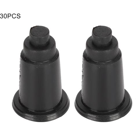Lot de 30 supports de plaque de filtration pour aquarium, hauteur réglable, en plastique noir. (1/5)