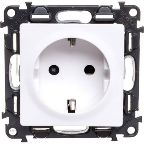 Enchufe Valena Life 2 P+Z con obturador, blanco, 16 A - 250 V, 753120