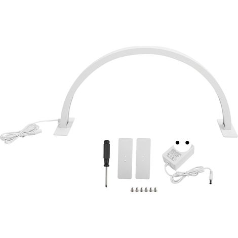Lampe LED Bureau 25W Forme Demi-Lune Pied 3000K‑6500K Lumière Réglable Blanc 100‑240V Prise UE (1/5)