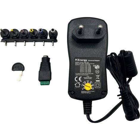 Alimentatore Universale Uscita 9-24vdc 1000ma 7 Connettori Pce24-1000-uni