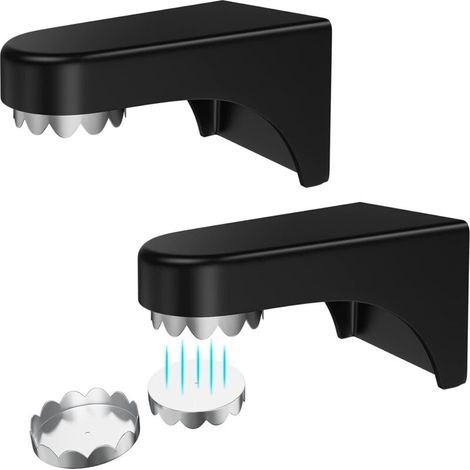 2-teilige magnetische Seifenschale, Wandseifenhalter fürs Badezimmer, Schwarz 764243 mm (1/4)