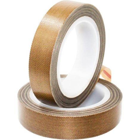 High Temperature Teflon Tape Tape PTFE Adhesive Tape for 3D Printer/Vacuum Packing Machine - Heat Resistant up to 260°C, 13mm x 10m, 2 Pieces (1/5)