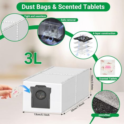 COYICOLI 10er Pack Staubbeutel Für Dreame X40 Ultra & Co. – Perfekter Ersatz Für Viele Saugroboter-Modelle