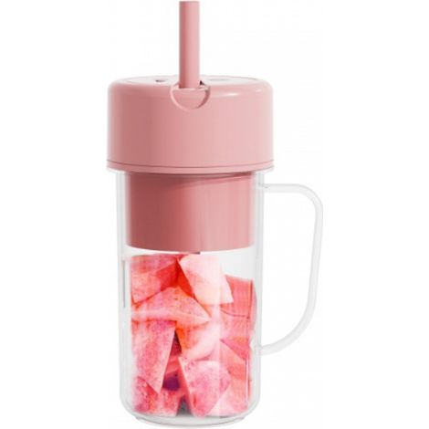Portable Juice Blender, Portable Milkshake And Smoothie Blender, Portable Travel Blender Cup, Mini Blender For Home, Party, Travel, Outdoor, Pink (1/4)