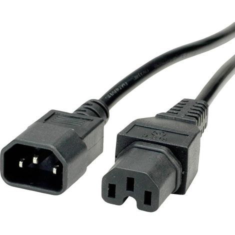 Value 19.99.1120 appareils IEC Câble de raccordement noir 0.50 m