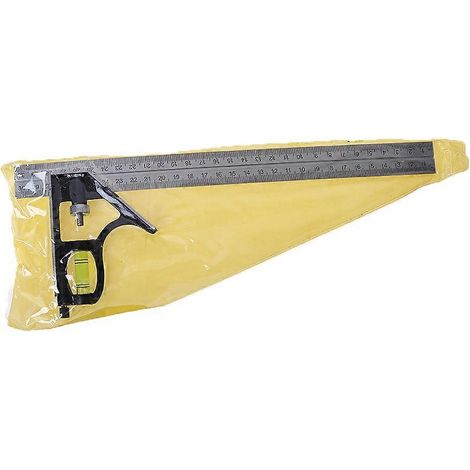Équerre coulissante réglable avec niveau intégré, outil de mesure 300 mm (12")