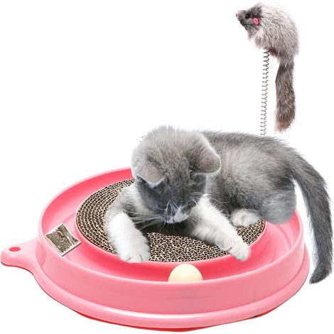 Rack d escalade pour chat avec jouets souris et balle accessoire interactif pour félin griffoir