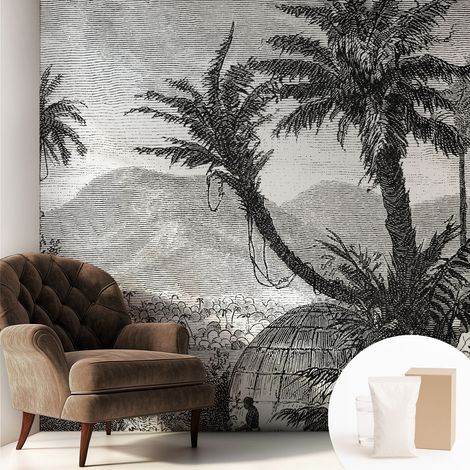 Carta Da Parati Non Tessuto - Di Alta Qualità Per Il Soggiorno La Cucina - Tendenze Moderne - Vlies Ecologico oasi tropicale 250x250 cm (1/5)