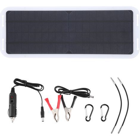 Kit de chargeur de voiture portable à panneau solaire 18 V pour moto d'extérieur (1/4)