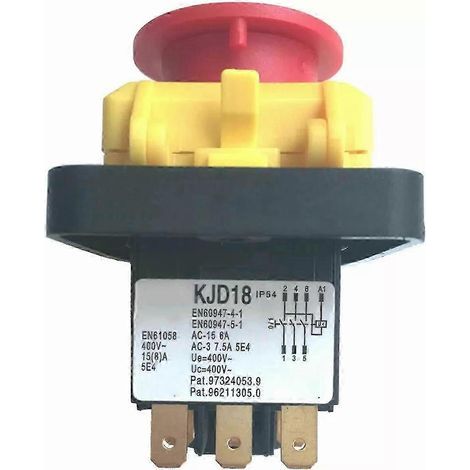 Interrupteurs à bouton-poussoir magnétiques étanches 400 V à 6 broches pour KJD18 (1/5)