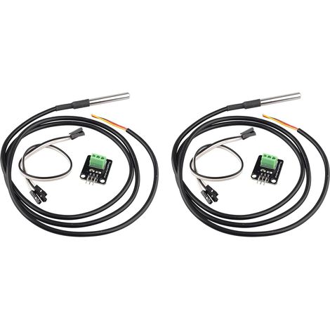 2-teiliges 18B20-Temperatursensormodul-Kit, wasserdichter elektronischer Baustein, kompatibel mit Arduino