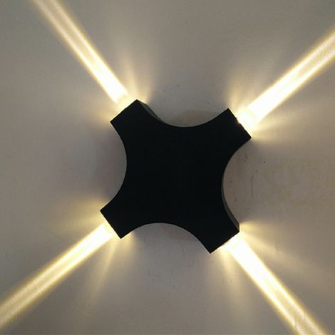 Außenwandleuchte, IP54 wasserdichte quadratische Aluminium-Wandleuchte, LED-Wandleuchte für den Innen- und Außenbereich, moderne Auf-/Abwärtsbeleuchtung, feuchtigkeitsbeständige LED-Wandleuchte mit wa