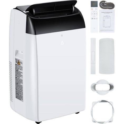 Climatiseur mobile silencieux 4 en 1 - 12 000 BTU, Refroidissement Ventilation Déshumidification Follow-Me (1/5)