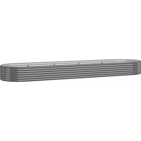 Maison Exclusive - Hochbeet Verzinkter Stahl 396x100x36 cm Grau (1/5)