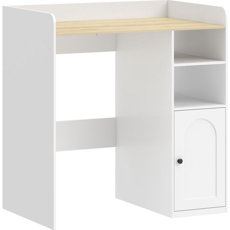 Over-Washer Cabinet with Soft-Close Hinges, White/Natural