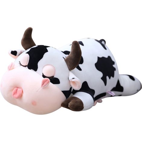 Mengzhiii Riesenkuh Stofftier Kuh Plüschtier Weiches Kuhkissen Plüschtiere Geschenk für Kinder (50 cm) Wildschwein Plüsch (1/5)