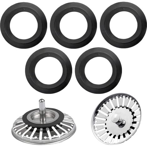 guarnizioni universali per scarico lavello, guarnizione in elastomero per cestelli filtro, accessori per tappo lavello, guarnizione di ricambio per lavello e scarico (diametro interno 32 mm, diametro