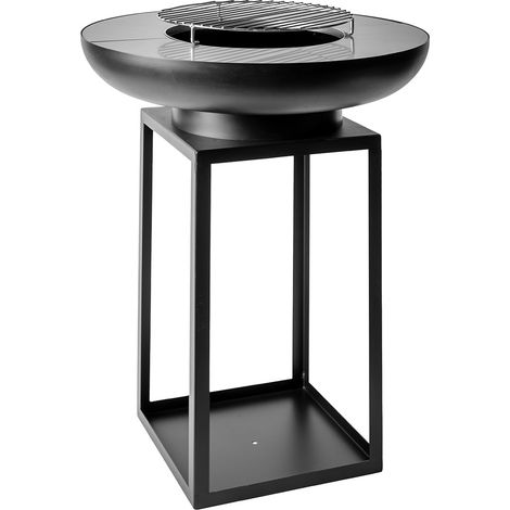 Barbecue a Legna Ø75x97 cm Ara in Acciaio Nero Alta Temperatura (1/5)