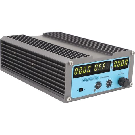 Alimentation DC réglable 0-32V 0-5A, affichage numérique 4 chiffres, bloc d'alimentation variable 100-240V prise UE, source de tension stabilisée pour laboratoire (1/5)