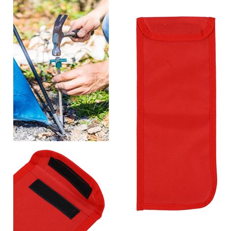 109-7 Multifunktionale Werkzeugtasche für lange Gegenstände, erhältlich im 5er-Pack, inklusive Zeltnägeln und Aufbewahrungstaschen für Zeltnägel, rot. (1/5)