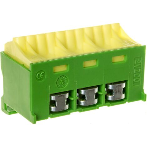Bloque de bornes QC 63A verde, 14 bornes, 33x60x34mm, KN14E