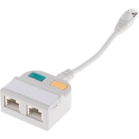 Adaptateur en T RJ45 cat. 5 RS PRO, 2 ports Blindé ( Prix pour 1 ) (1/3)