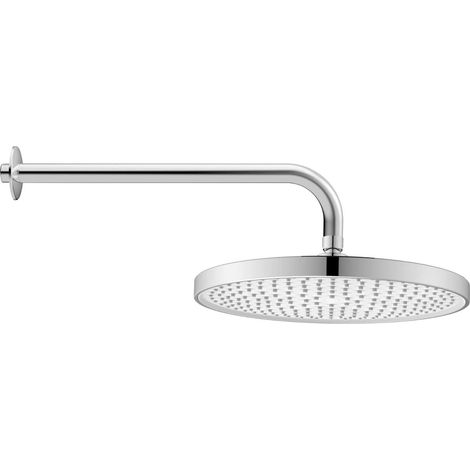 kielle Nefia - Soffione doccia 300, braccio doccia 350 mm, cromo/bianco 20127SE0 (1/5)