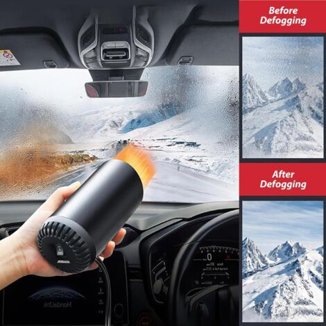 Calefactor para coche, calefactor portátil de 12 V para coche, desempañador de parabrisas con soporte de ventosa. (1/4)