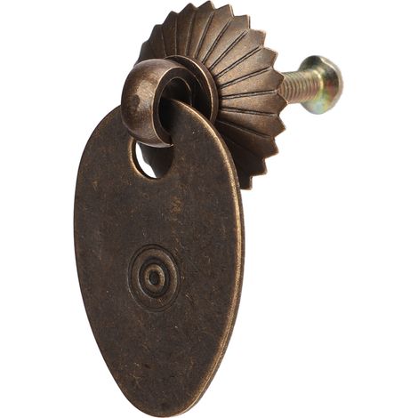 10 Poignées de tiroir rétro en laiton antirouille, forme pépin de melon, visserie incluse, pour boîte à bijoux (1/5)