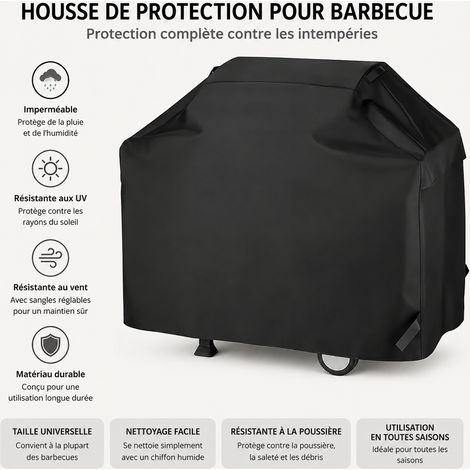 Housse de protection pour barbecue d'extérieur en tissu Oxford 210D noir 10060150cm 100 60 150cm 25 × 22 × 5 cm 240 g – Livraison gratuite