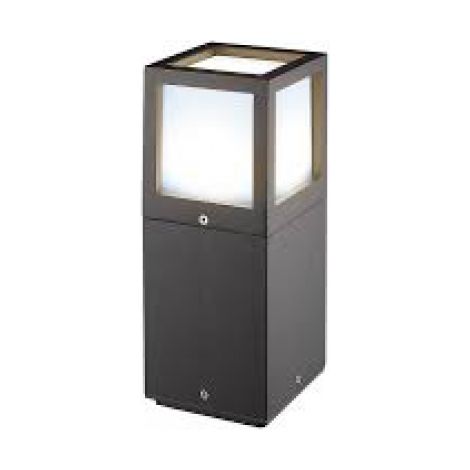 Lampada da terra Oliver Bollard Antracite LED 15W IP65 3000K 26cm - Rossini Group, illuminazione giardino di design in alluminio pressofuso