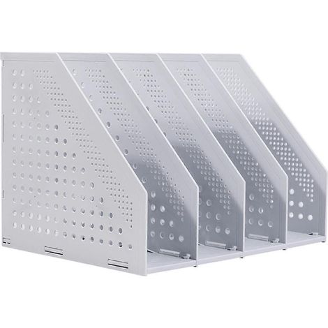 Porte-revues pliable/organisateur de bureau pour le rangement et l'organisation du bureau, avec 4 supports verticaux (1/4)
