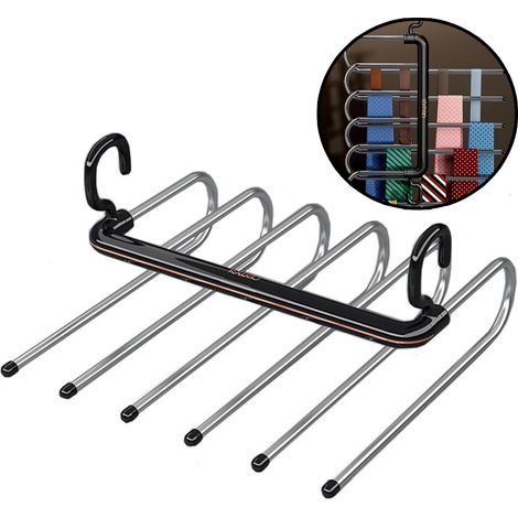 AUTRUCKER Cintre À Pantalons Multicouches, Support En Acier Inoxydable, Rangement Et Organisation Pour Garde-robe, Placard, Chambre À Coucher (1/5)