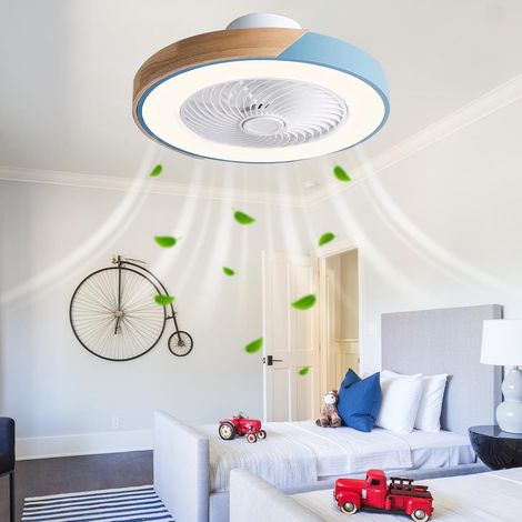 Ventilateurs de Plafond Avec Lumières Et Télécommande 6 Vitesses Réversibles Ventilateurs de Plafondligents Avecpes, Ledt Modern Fan Light Plafond Chambre À Coucher Salle À Manger Salon-Wood Gr (1/5)