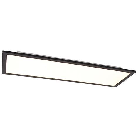 QAZQA Lampada da soffitto liv - Moderno - Plastico,Acciaio - Nero - Allungato (non sostituibile) LED Max. 1 x 40 Watt