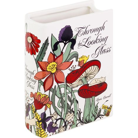 Jarrón decorativo de cerámica con forma de libro (1 pieza), jarrón para flores, decoración original para mesa y sala de estar, regalo personalizado. (1/5)