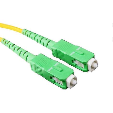Jarretière fibre optique Optisk simplex monomode de 10 mètres SC/APC-SC/APC-G652D - JV-WELLNGS (1/3)