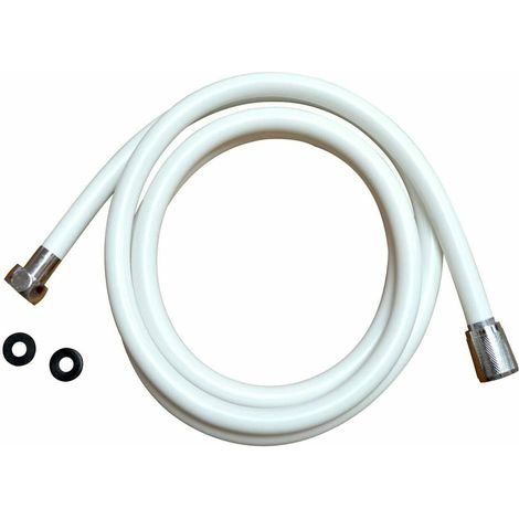 TUBO DOCCIA DOCCETTA DOCCINO VASCA DA BAGNO FLESSIBILE PVC 2,4 MT BIANCO 949